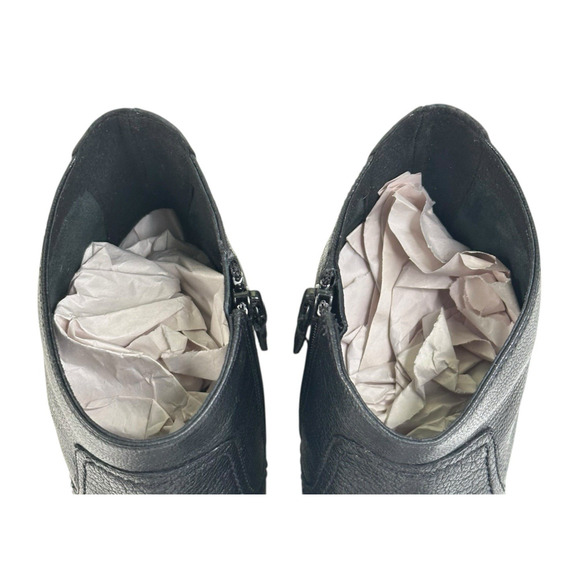 COLE HAAN Naia Black Leather Ankle Boots Womens Size 7B Side Zip New $200 E - Picture 10 of 13